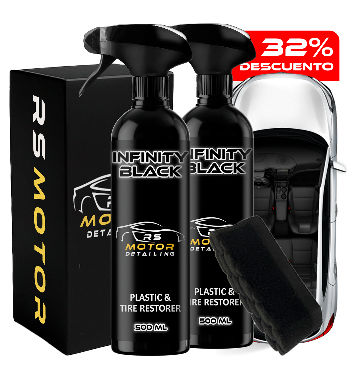 INFINITY BLACK - Plastic and rubber polish