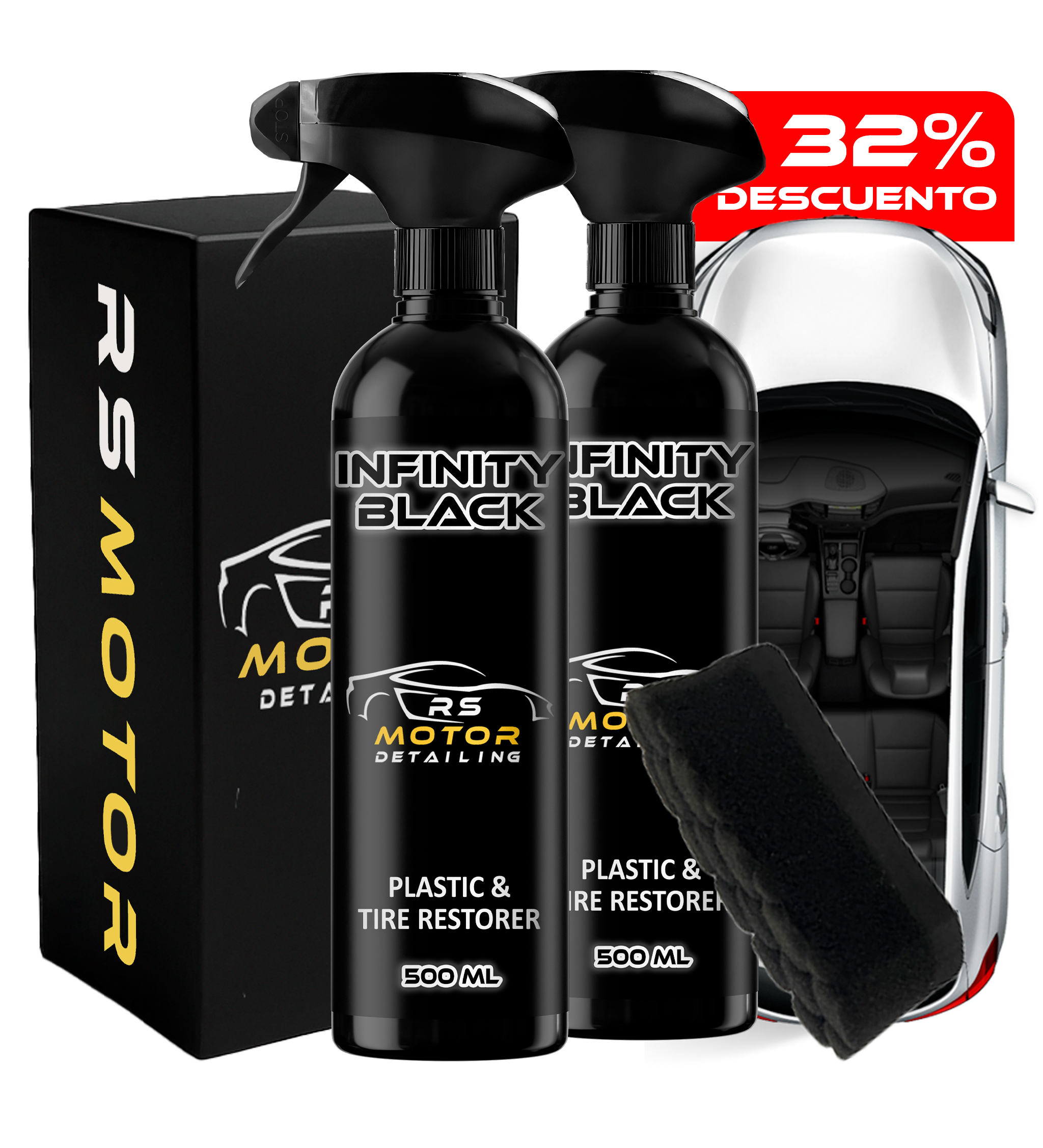 INFINITY BLACK - Plastic and rubber polish