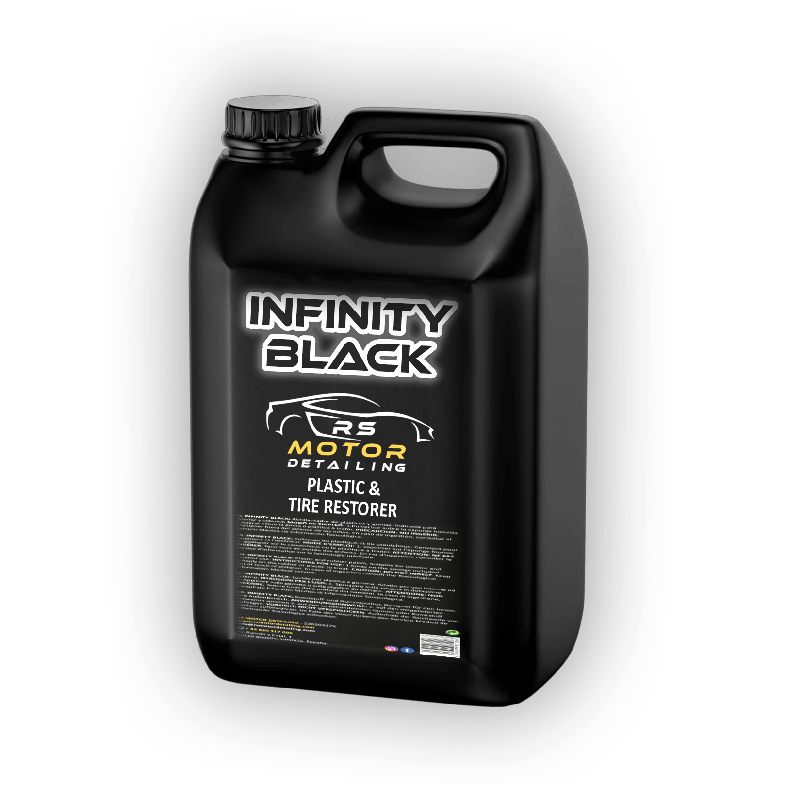 INFINITY BLACK 5L - Abrillantador plásticos y gomas